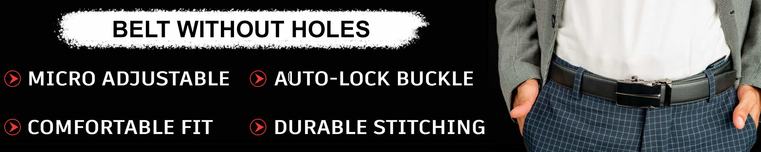 Labnoft Men's PU Leather Auto Lock Belt
