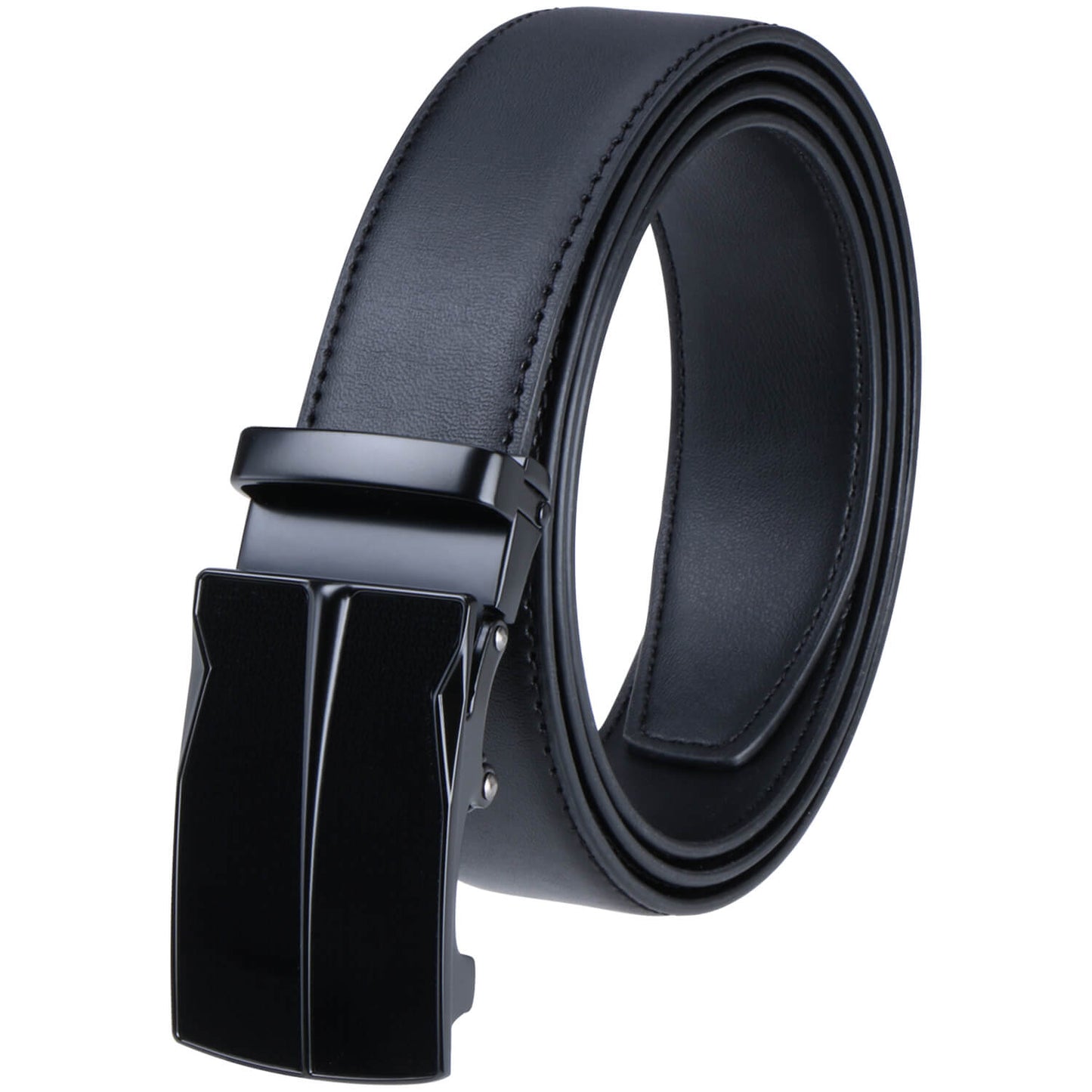 Labnoft Men's Auto-Lock PU Leather Belt, Black