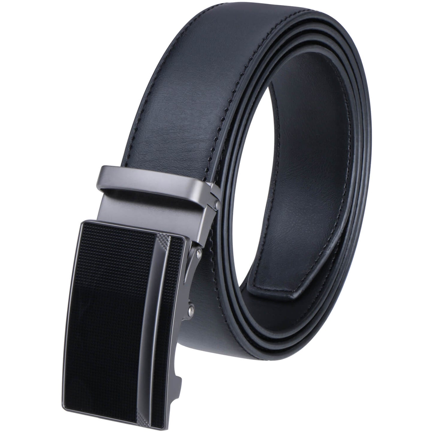Labnoft Men's Auto-Lock PU Leather Belt, Black