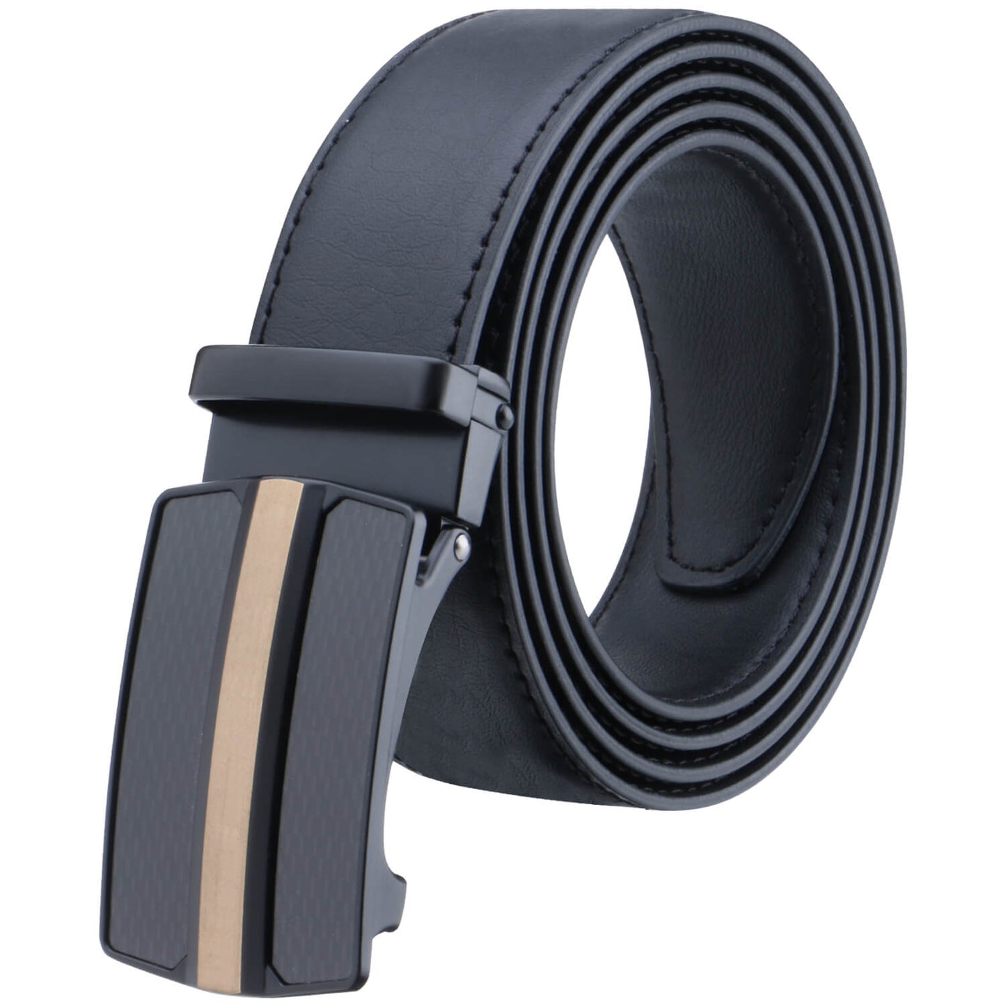 Labnoft Men's Auto-Lock PU Leather Belt, Black