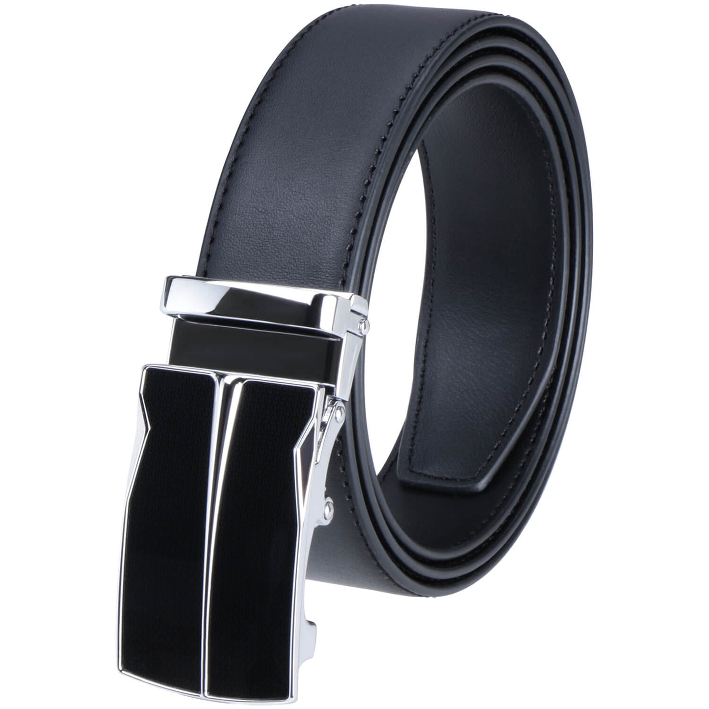 Labnoft Men's Auto-Lock PU Leather Belt, Black