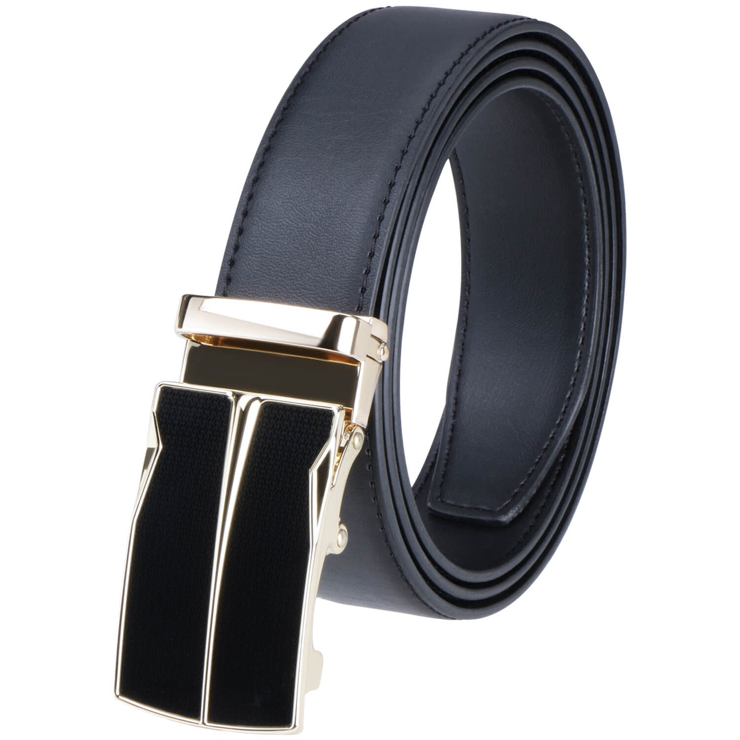 Labnoft Men's Auto-Lock PU Leather Belt, Black