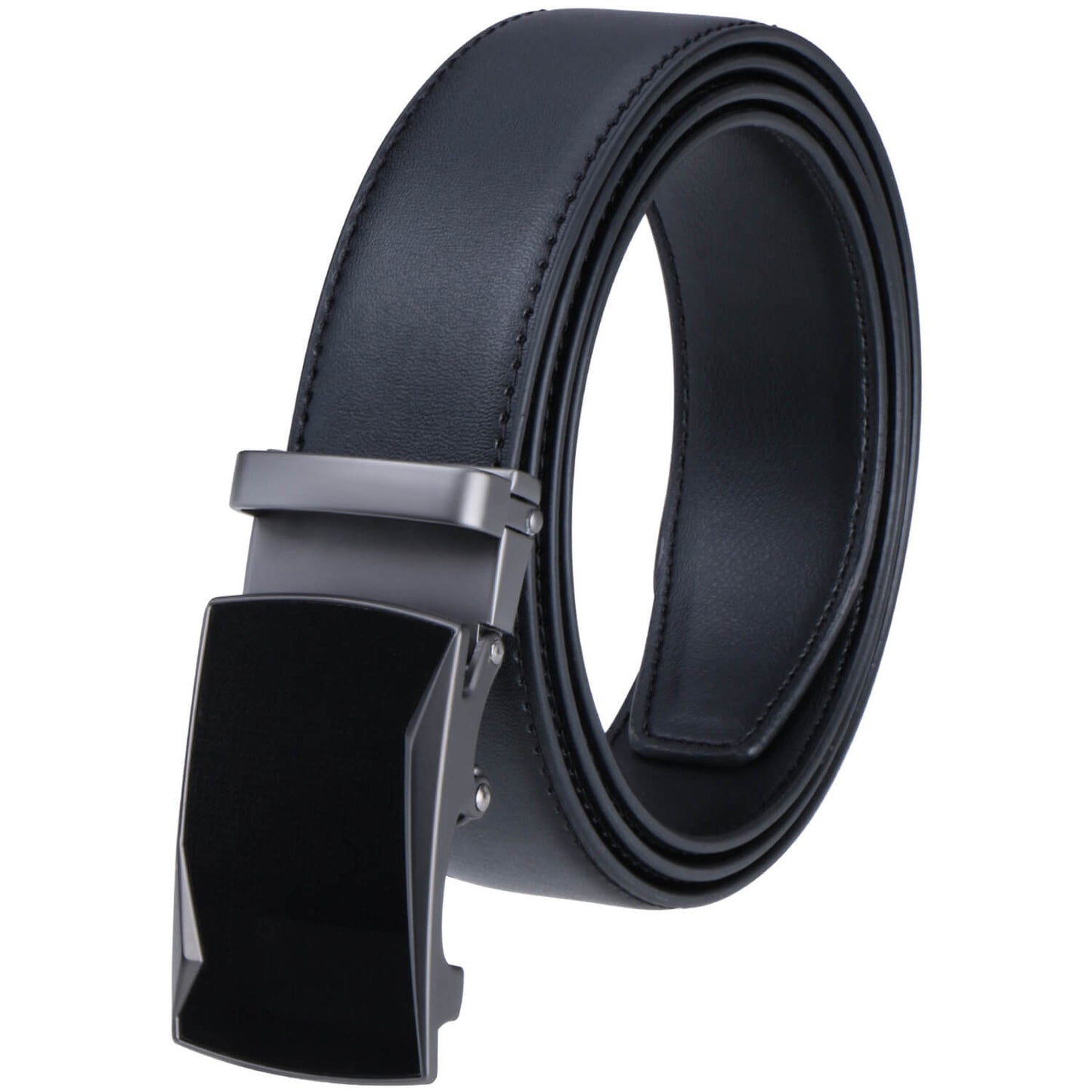 Labnoft Men's Auto-Lock PU Leather Belt, Black