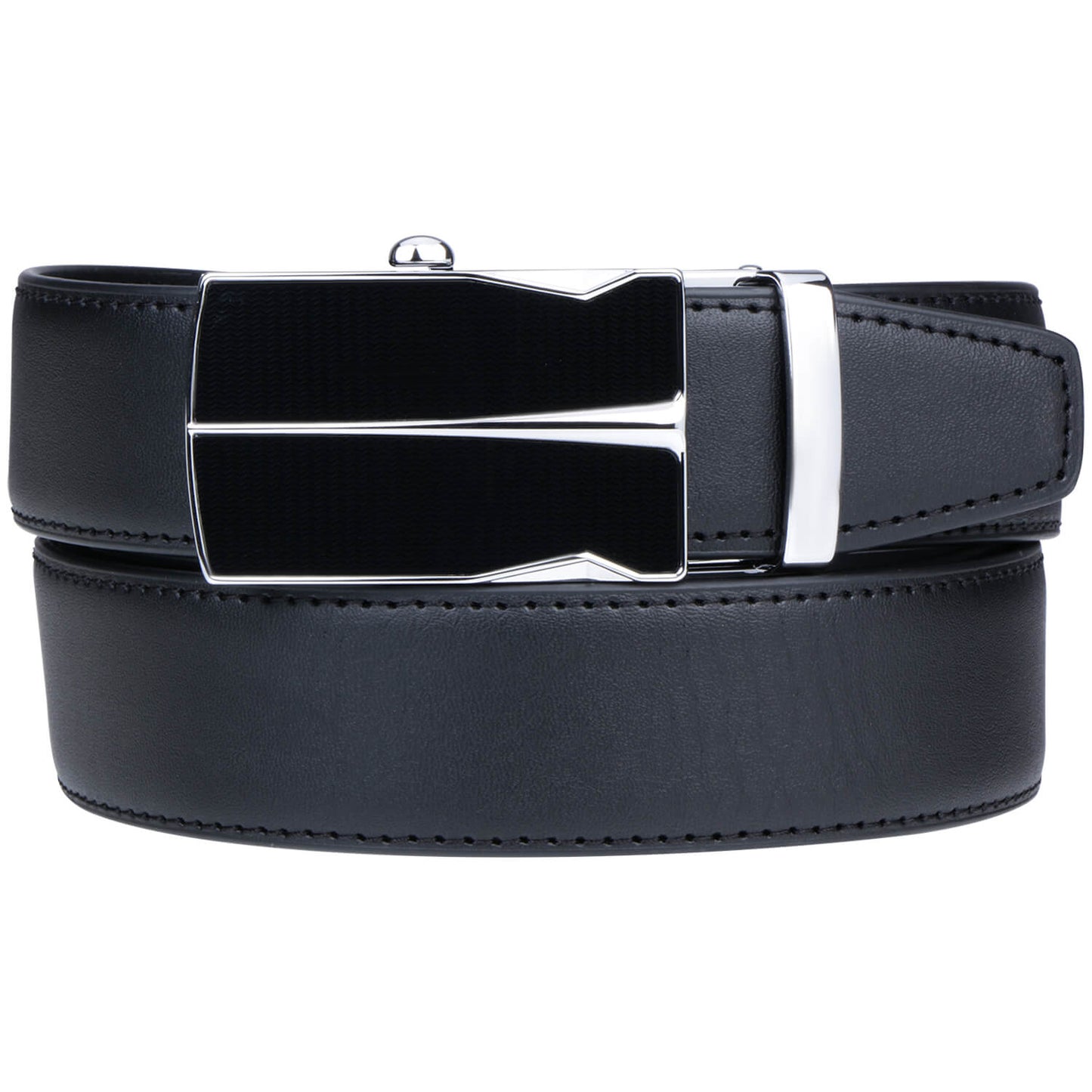 Labnoft Men's Auto-Lock PU Leather Belt, Black