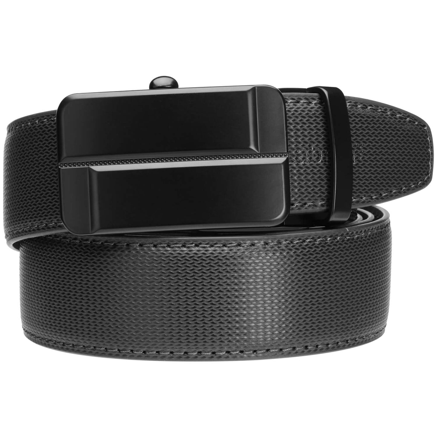 Labnoft Men's Auto-Lock PU Leather Belt, Black