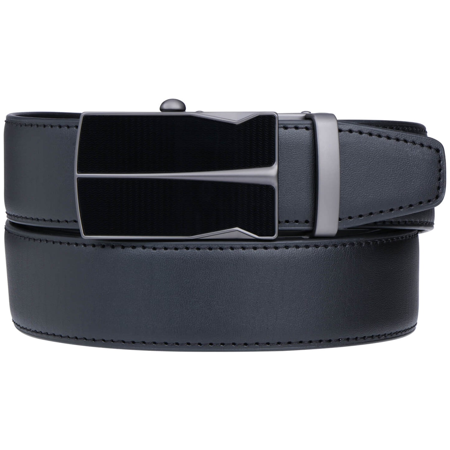 Labnoft Men's Auto-Lock PU Leather Belt, Black