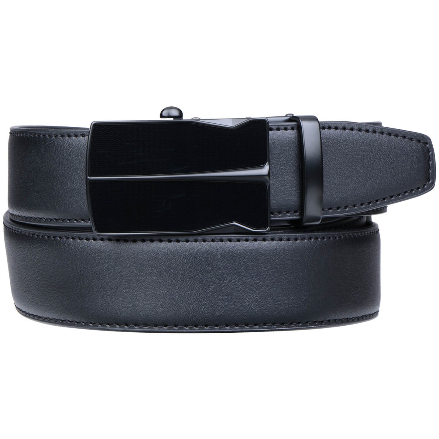 Labnoft Men's Auto-Lock PU Leather Belt, Black