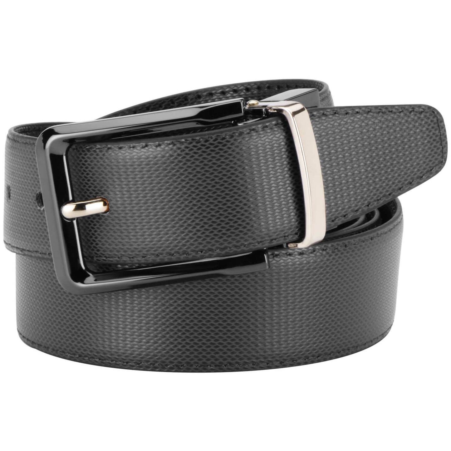 Labnoft Men's Reversible PU Leather Belt (Black & Brown)