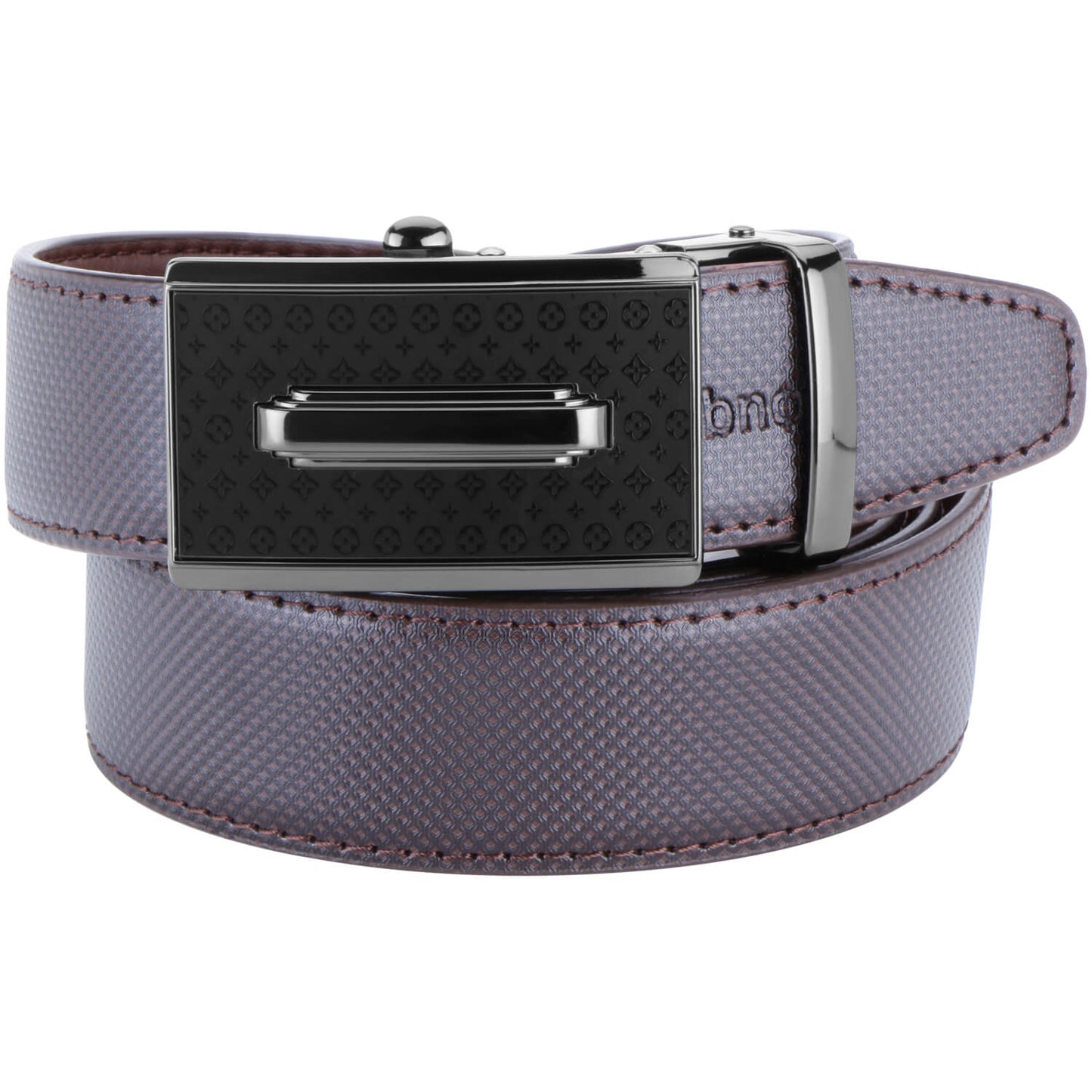 Labnoft Men's Auto-Lock PU Leather Belt, Brown