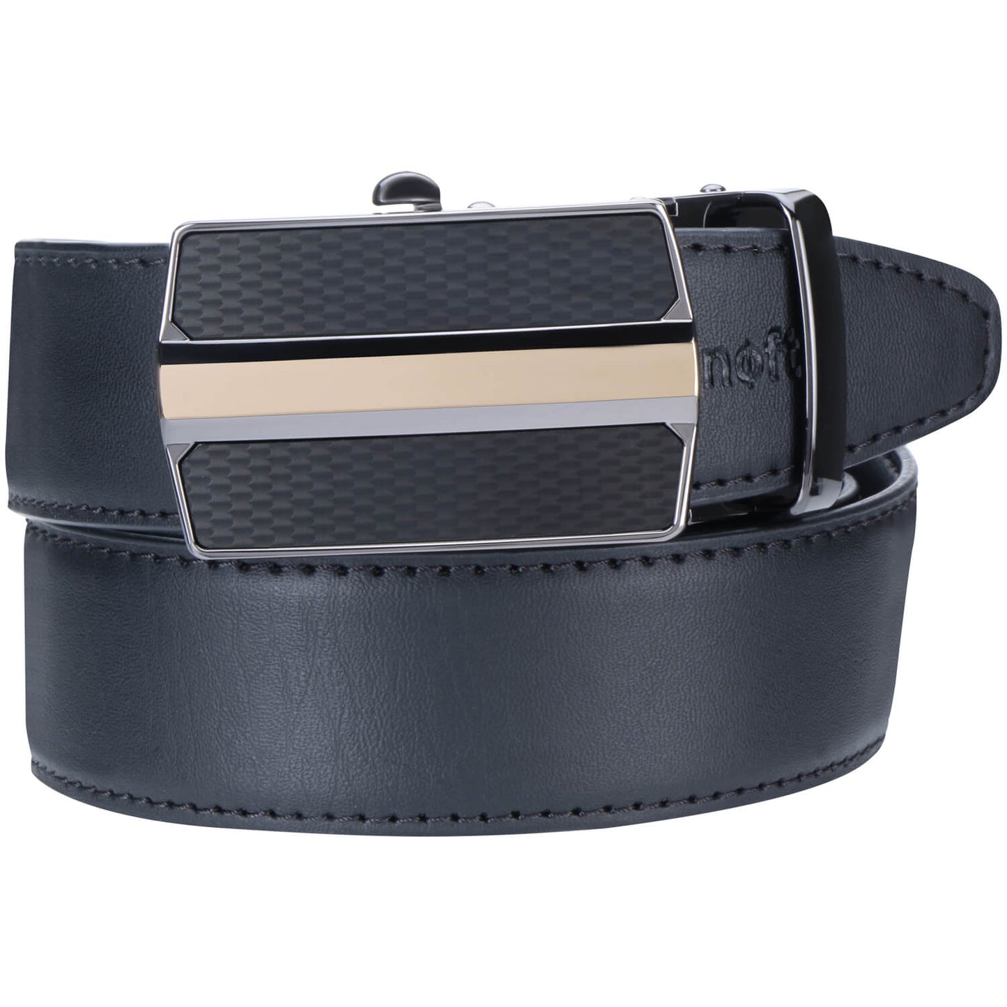Labnoft Men's Auto-Lock PU Leather Belt, Black