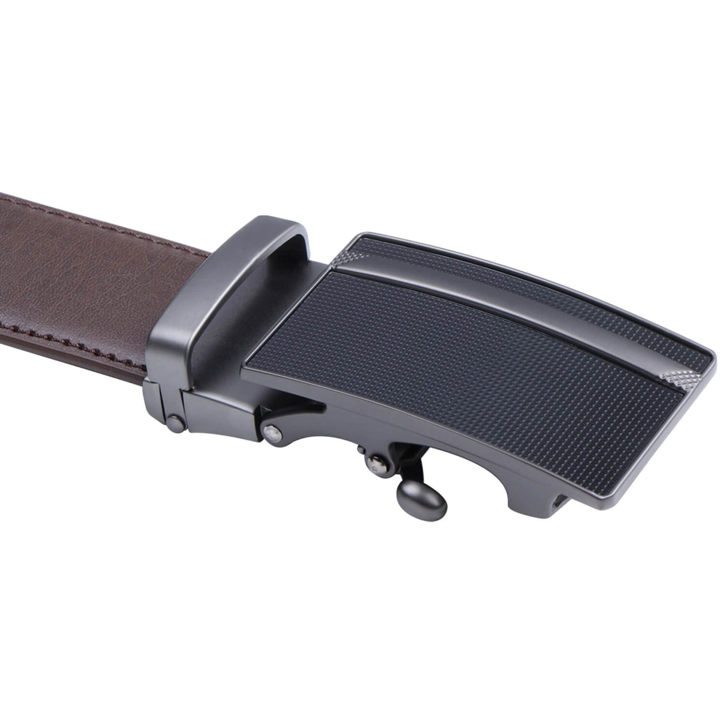 Labnoft Men's Auto-Lock PU Leather Belt, Brown