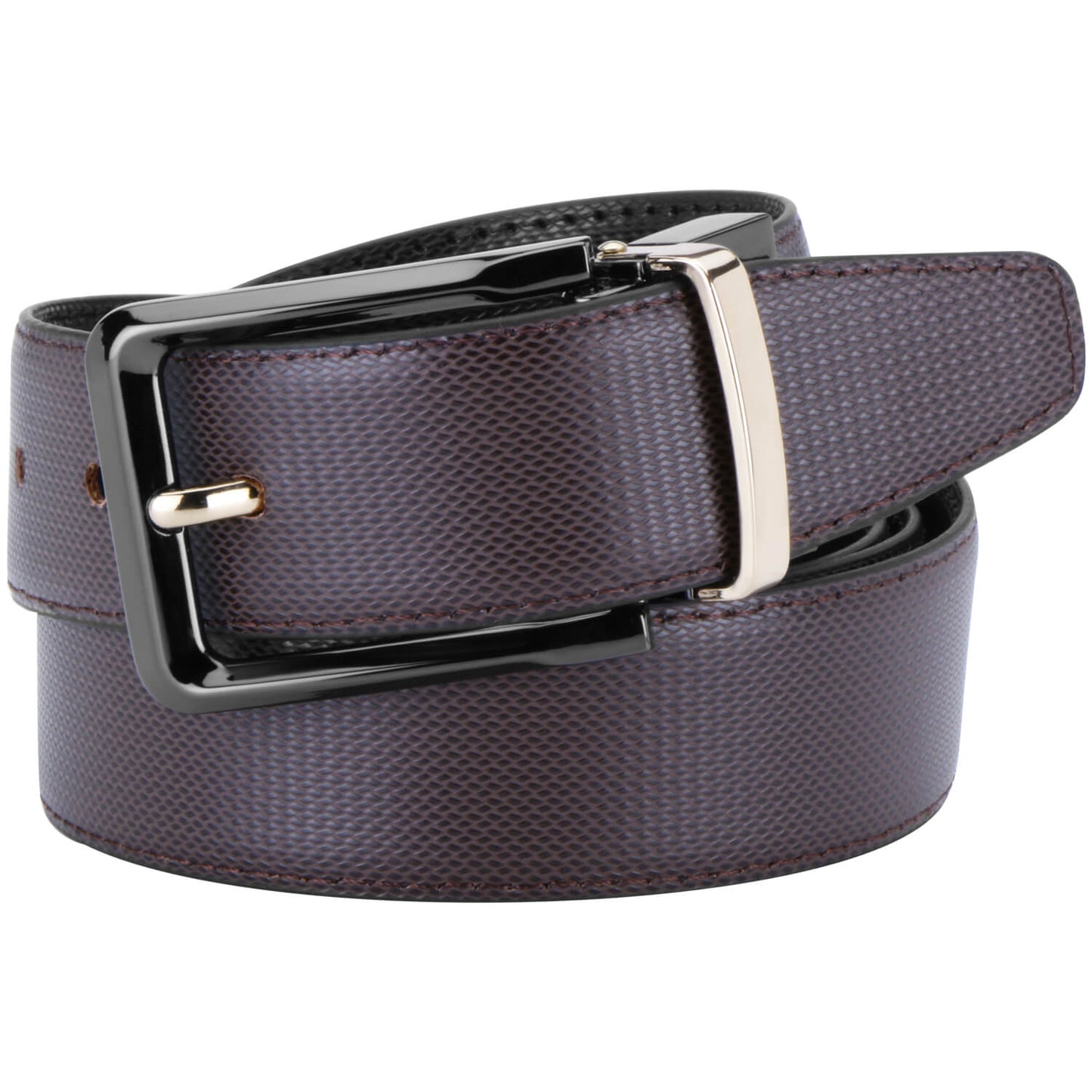 Labnoft Men's Reversible PU Leather Belt (Black & Brown)