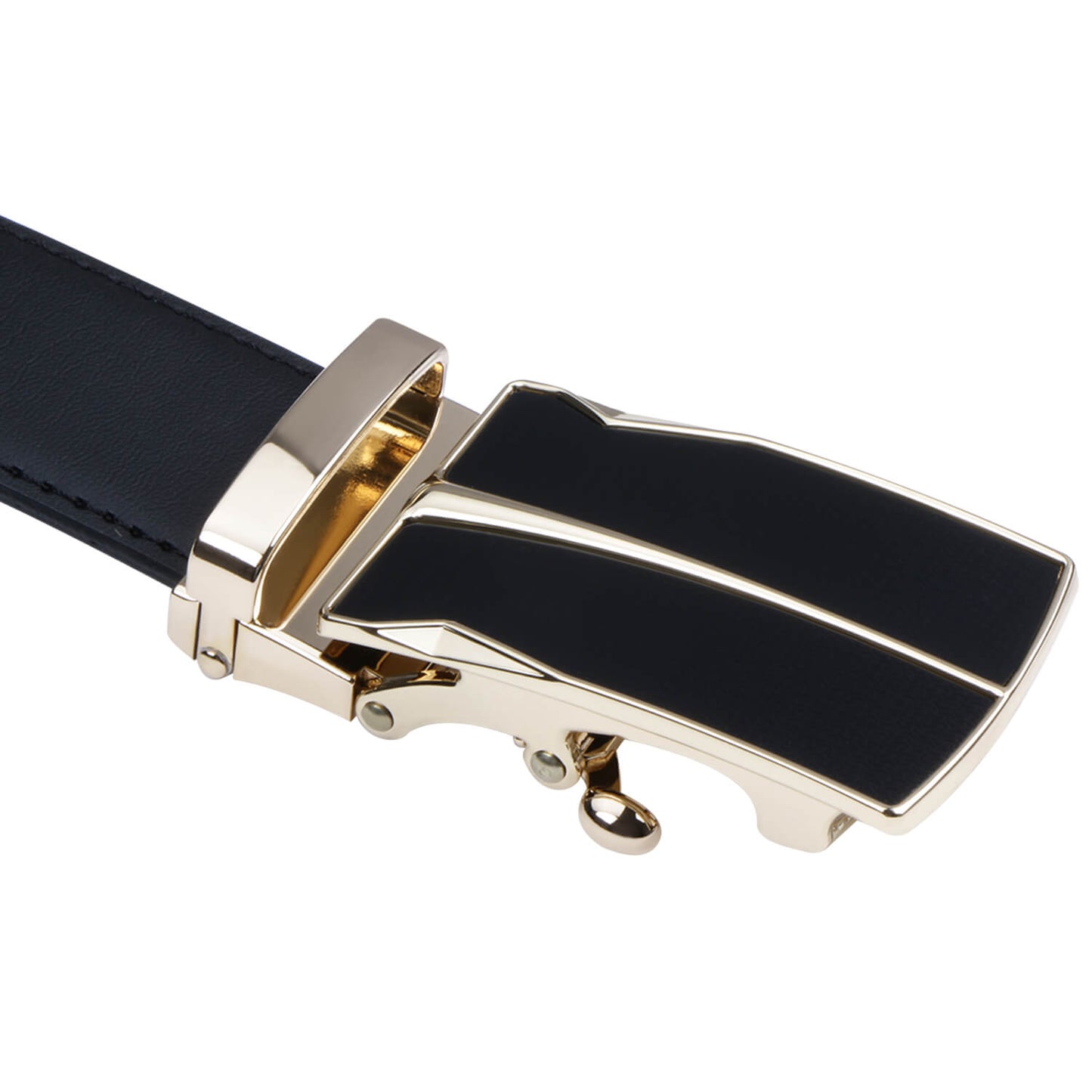 Labnoft Men's Auto-Lock PU Leather Belt, Black