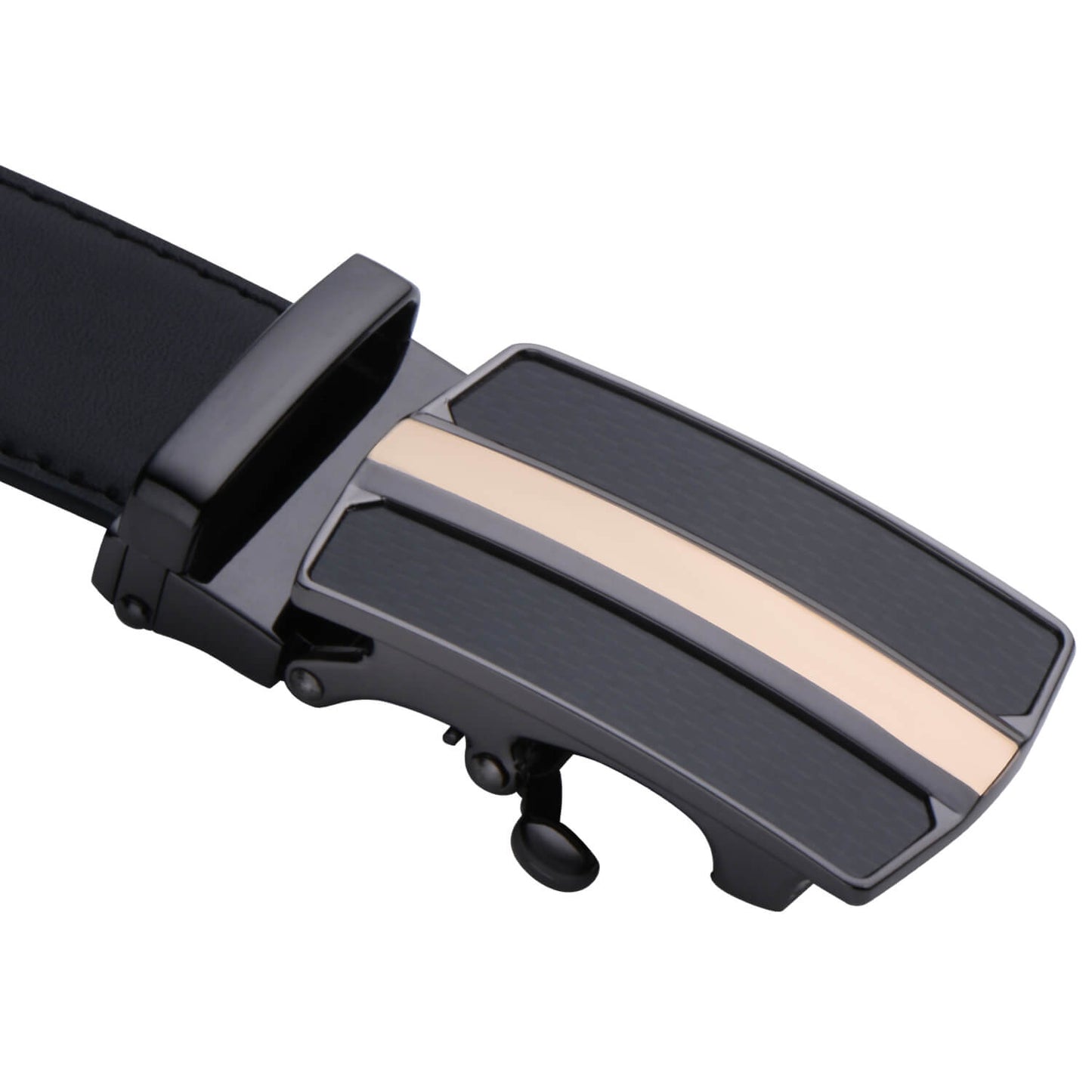 Labnoft Men's Auto-Lock PU Leather Belt, Black