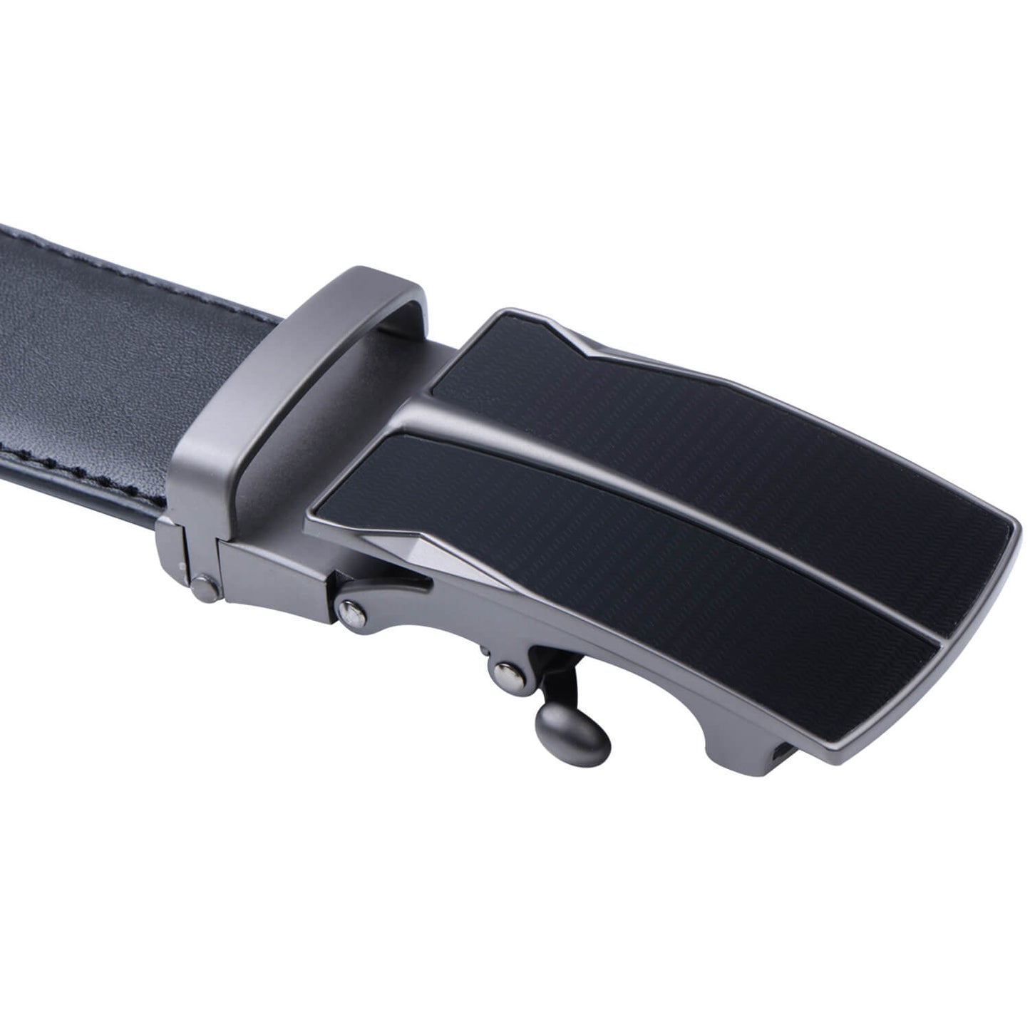 Labnoft Men's Auto-Lock PU Leather Belt, Black