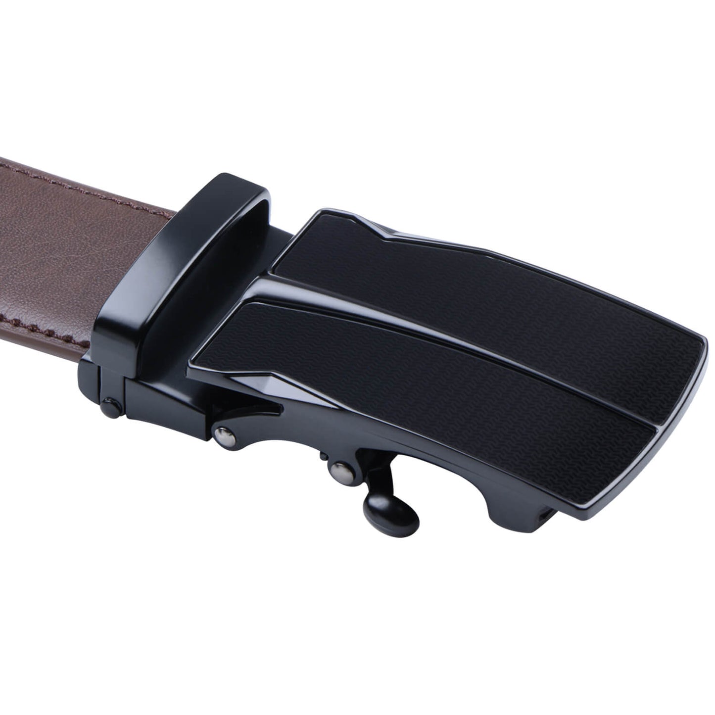 Labnoft Men's Auto-Lock PU Leather Belt, Brown