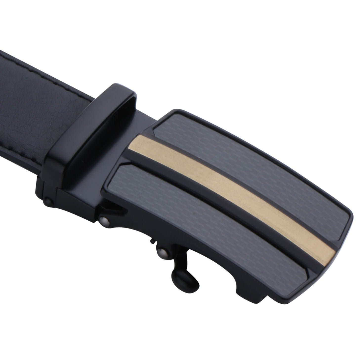 Labnoft Men's Auto-Lock PU Leather Belt, Black