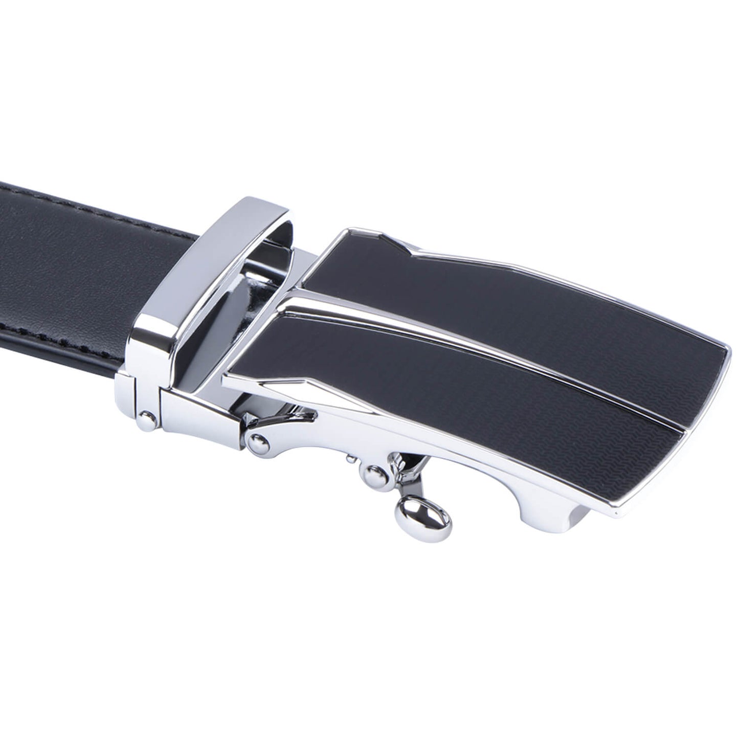 Labnoft Men's Auto-Lock PU Leather Belt, Black