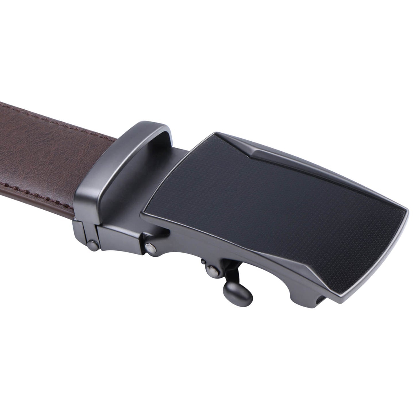 Labnoft Men's Auto-Lock PU Leather Belt, Brown