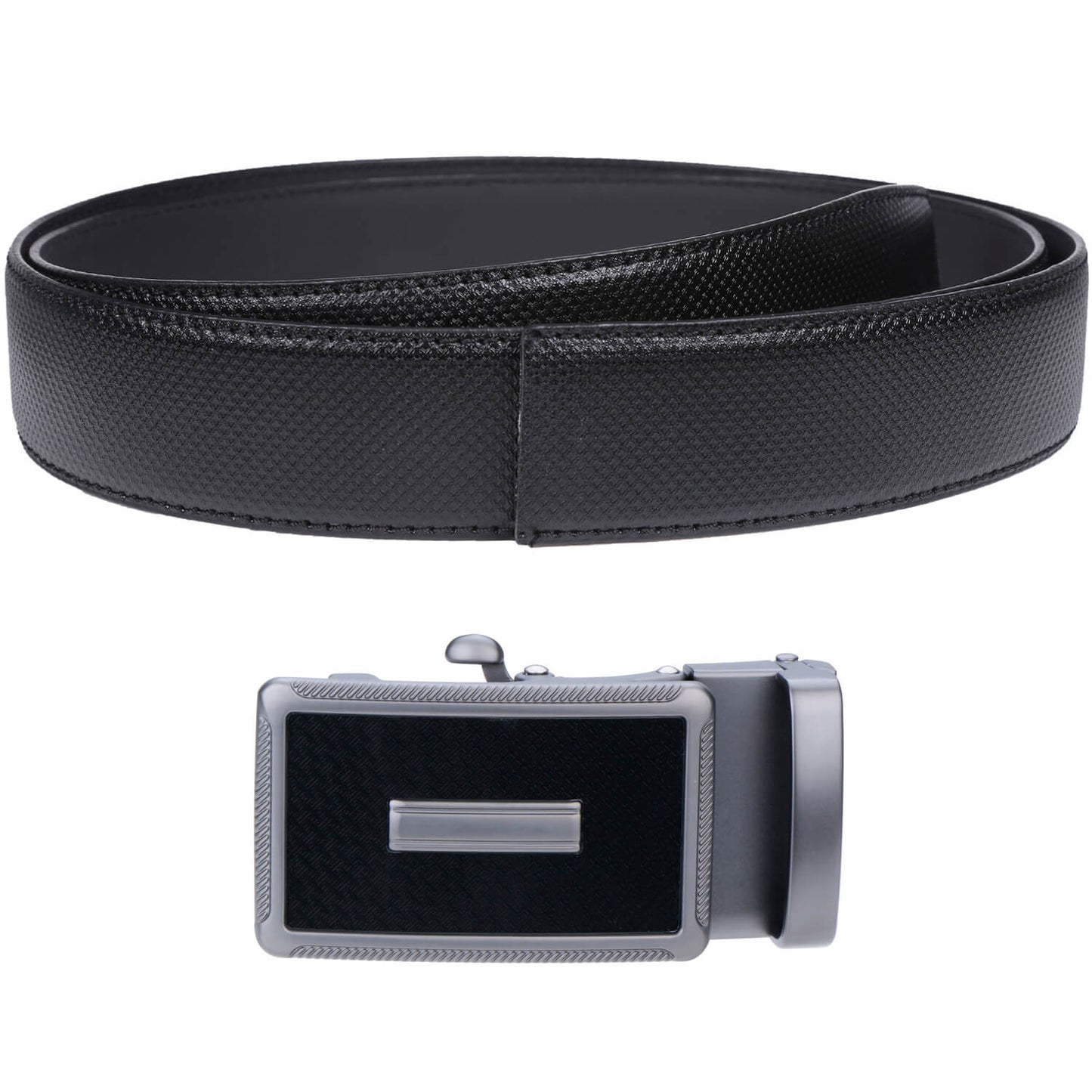 Labnoft Men's Auto-Lock PU Leather Belt, Black
