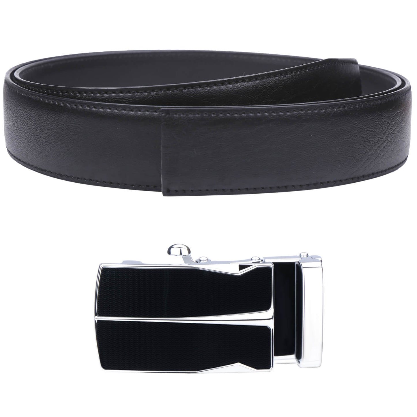 Labnoft Men's Auto-Lock PU Leather Belt, Black