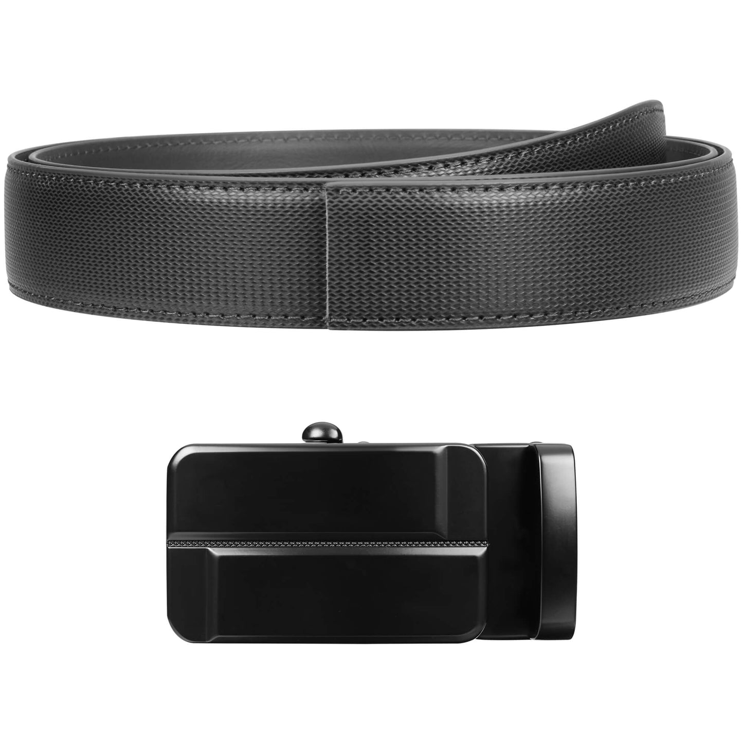 Labnoft Men's Auto-Lock PU Leather Belt, Black