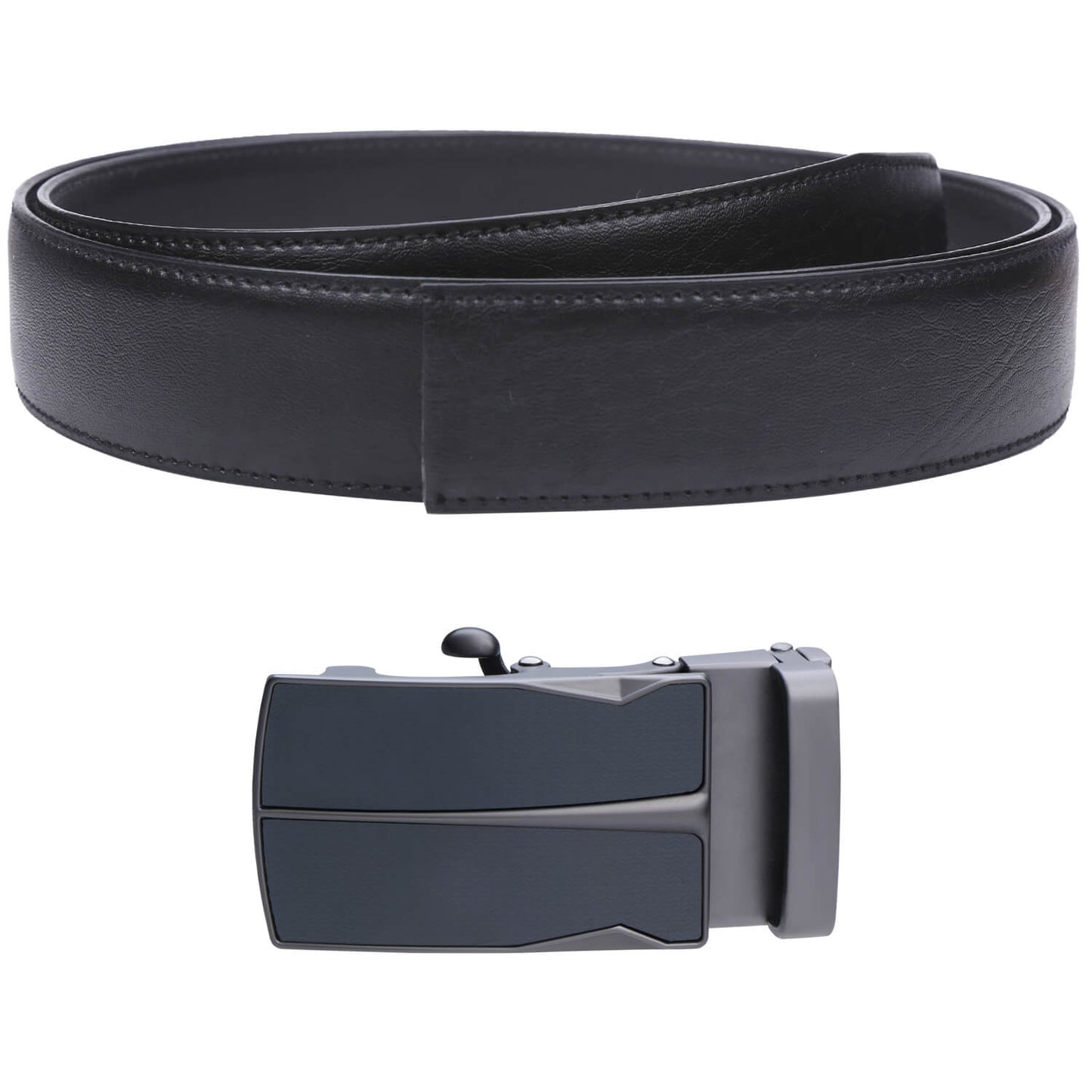 Labnoft Men's Auto-Lock PU Leather Belt, Black