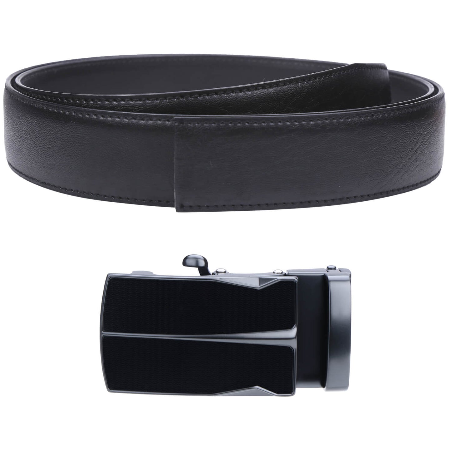 Labnoft Men's Auto-Lock PU Leather Belt, Black