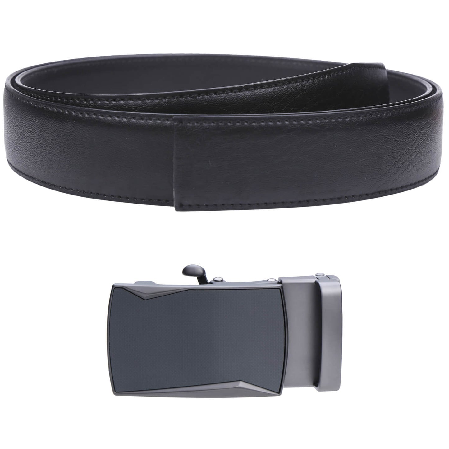 Labnoft Men's Auto-Lock PU Leather Belt, Black