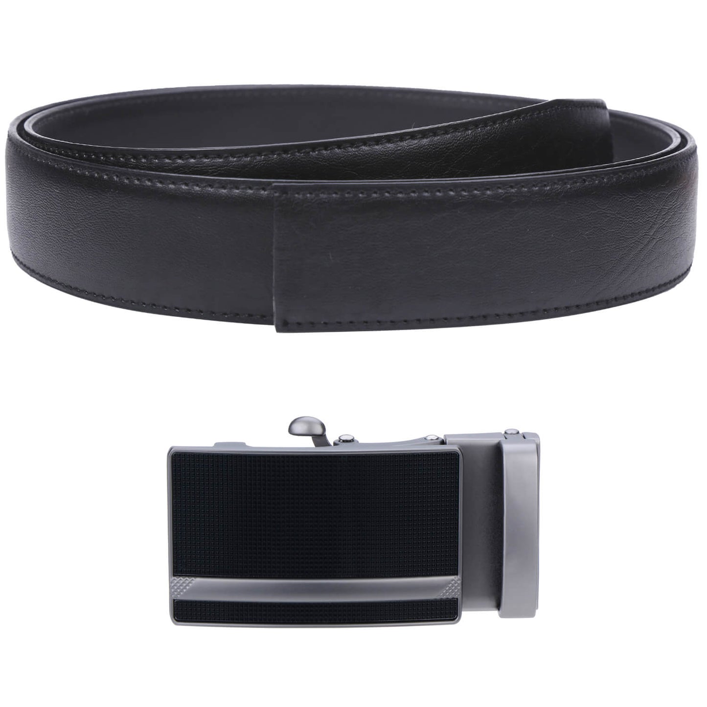 Labnoft Men's Auto-Lock PU Leather Belt, Black