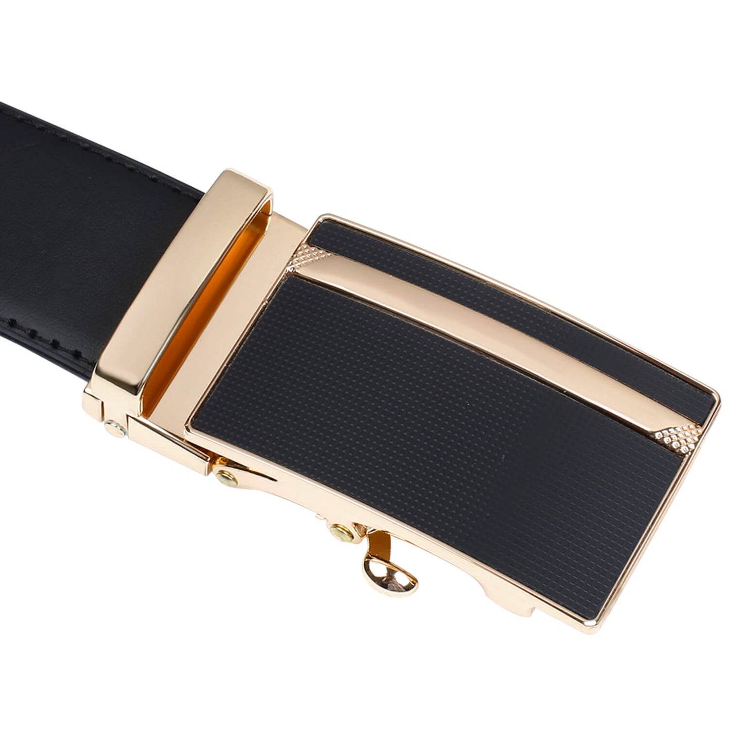 Labnoft Men's Auto-Lock PU Leather Belt, Black