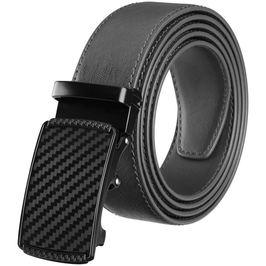 Labnoft Men's Auto-Lock PU Leather Belt, Black