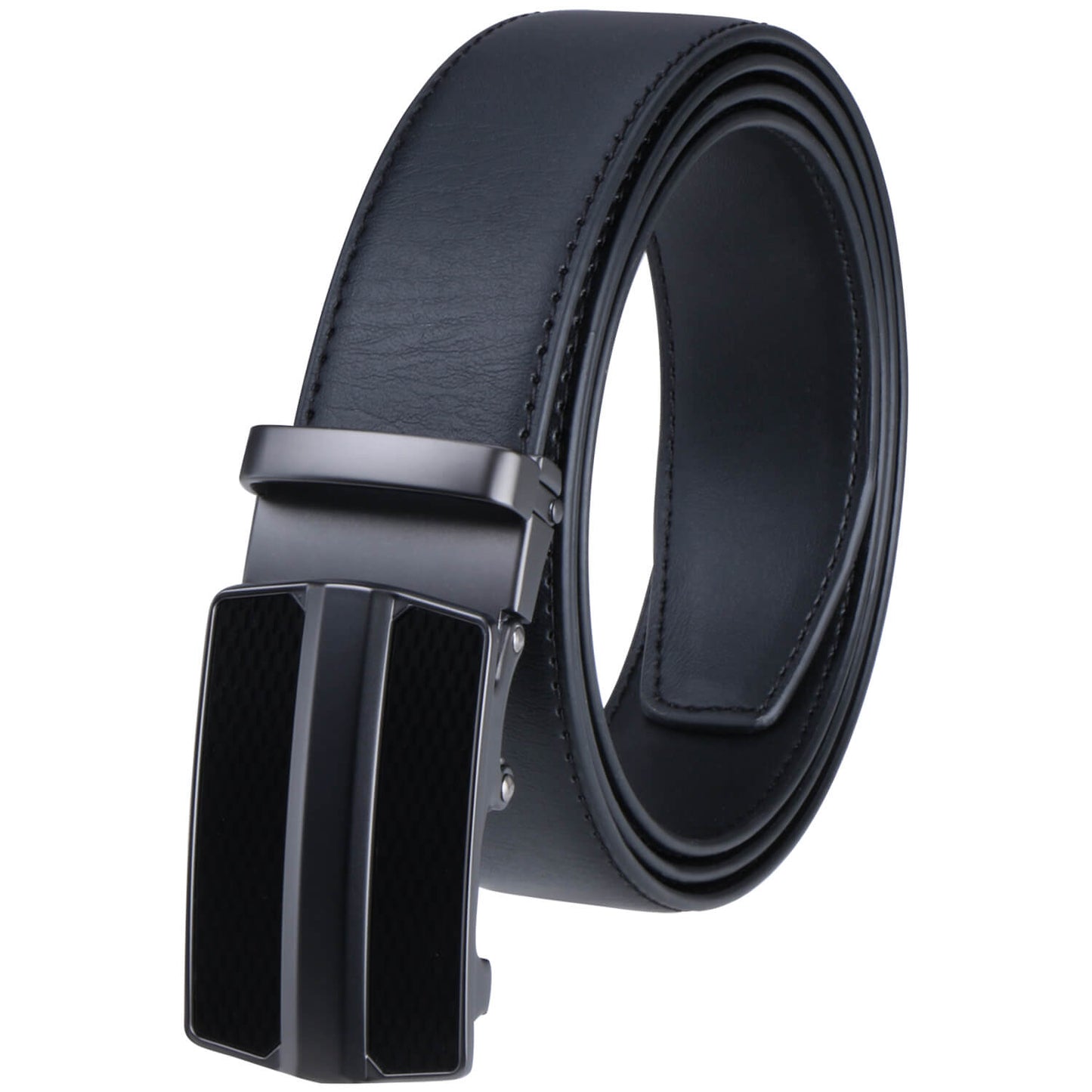 Labnoft Men's Auto-Lock PU Leather Belt, Black