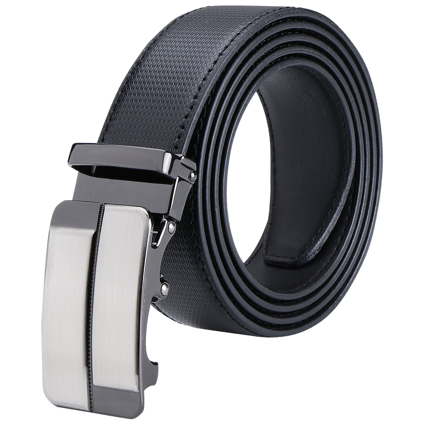 Labnoft Men's Auto-Lock PU Leather Belt, Black