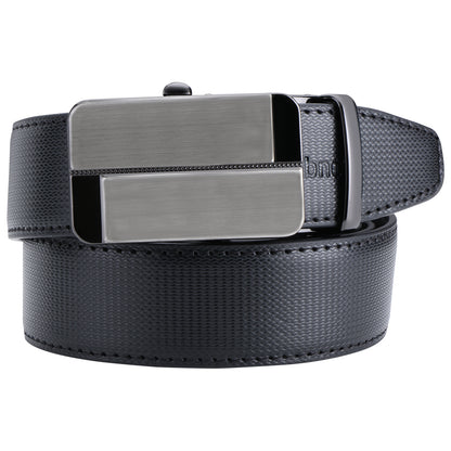 Labnoft Men's Auto-Lock PU Leather Belt, Black