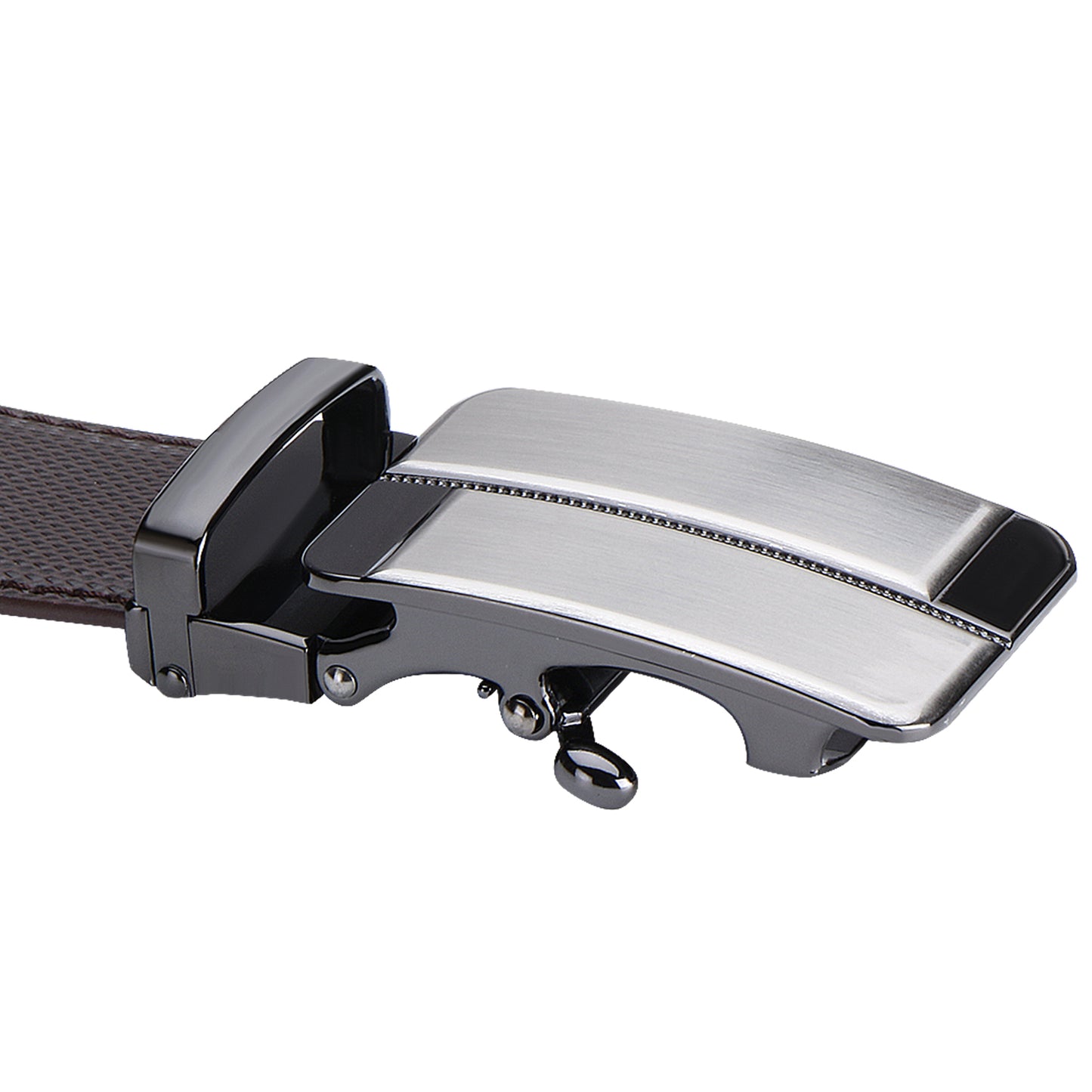 Labnoft Men's Auto-Lock PU Leather Belt, Brown