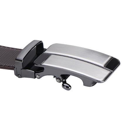 Labnoft Men's Auto-Lock PU Leather Belt, Brown