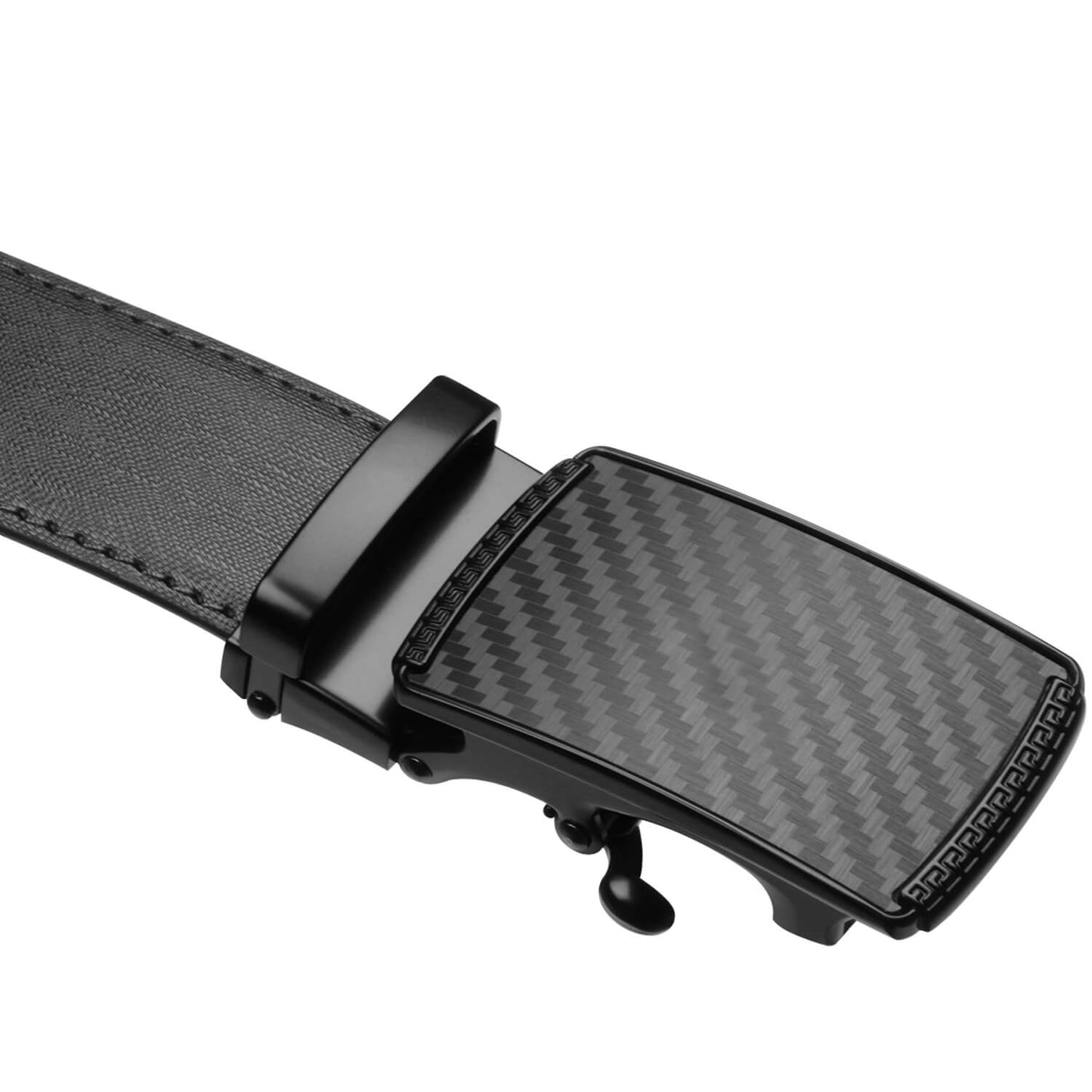 Labnoft Men's Auto-Lock PU Leather Belt, Black