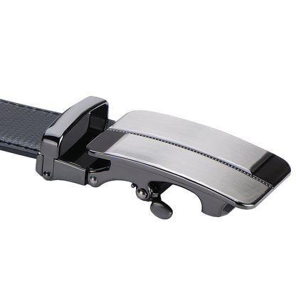Labnoft Men's Auto-Lock PU Leather Belt, Black