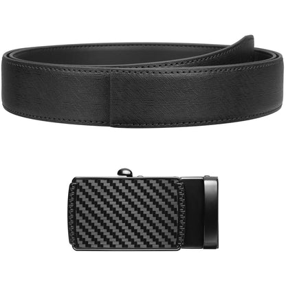 Labnoft Men's Auto-Lock PU Leather Belt, Black