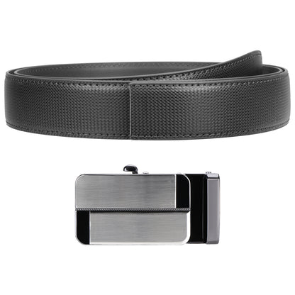Labnoft Men's Auto-Lock PU Leather Belt, Black