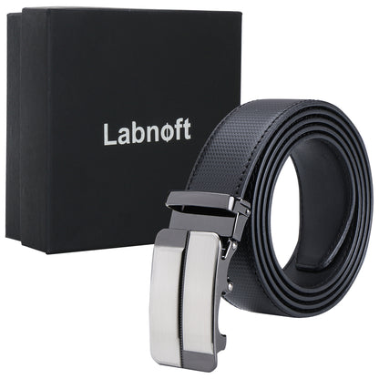 Labnoft Men's Auto-Lock PU Leather Belt, Black