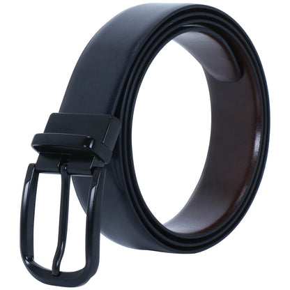 Labnoft Men's Reversible PU Leather Belt (Black & Brown)