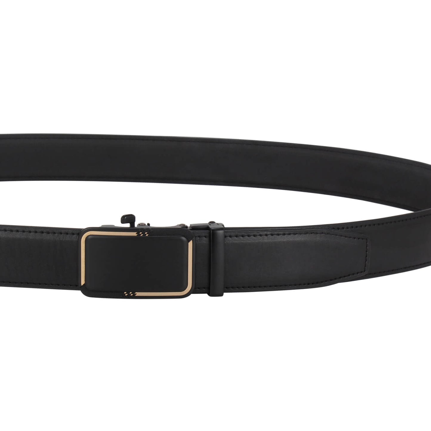 Labnoft Men's Auto-Lock PU Leather Belt, Black