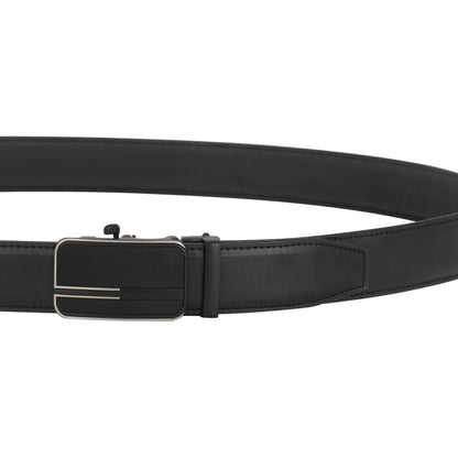 Labnoft Men's Auto-Lock PU Leather Belt, Black