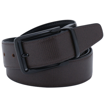 Labnoft Men's Reversible PU Leather Belt (Black & Brown)