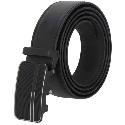 Labnoft Men's Auto-Lock PU Leather Belt, Black