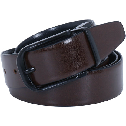 Labnoft Men's Reversible PU Leather Belt (Black & Brown)