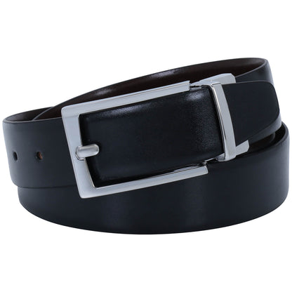 Labnoft Men's Reversible PU Leather Belt (Black & Brown)