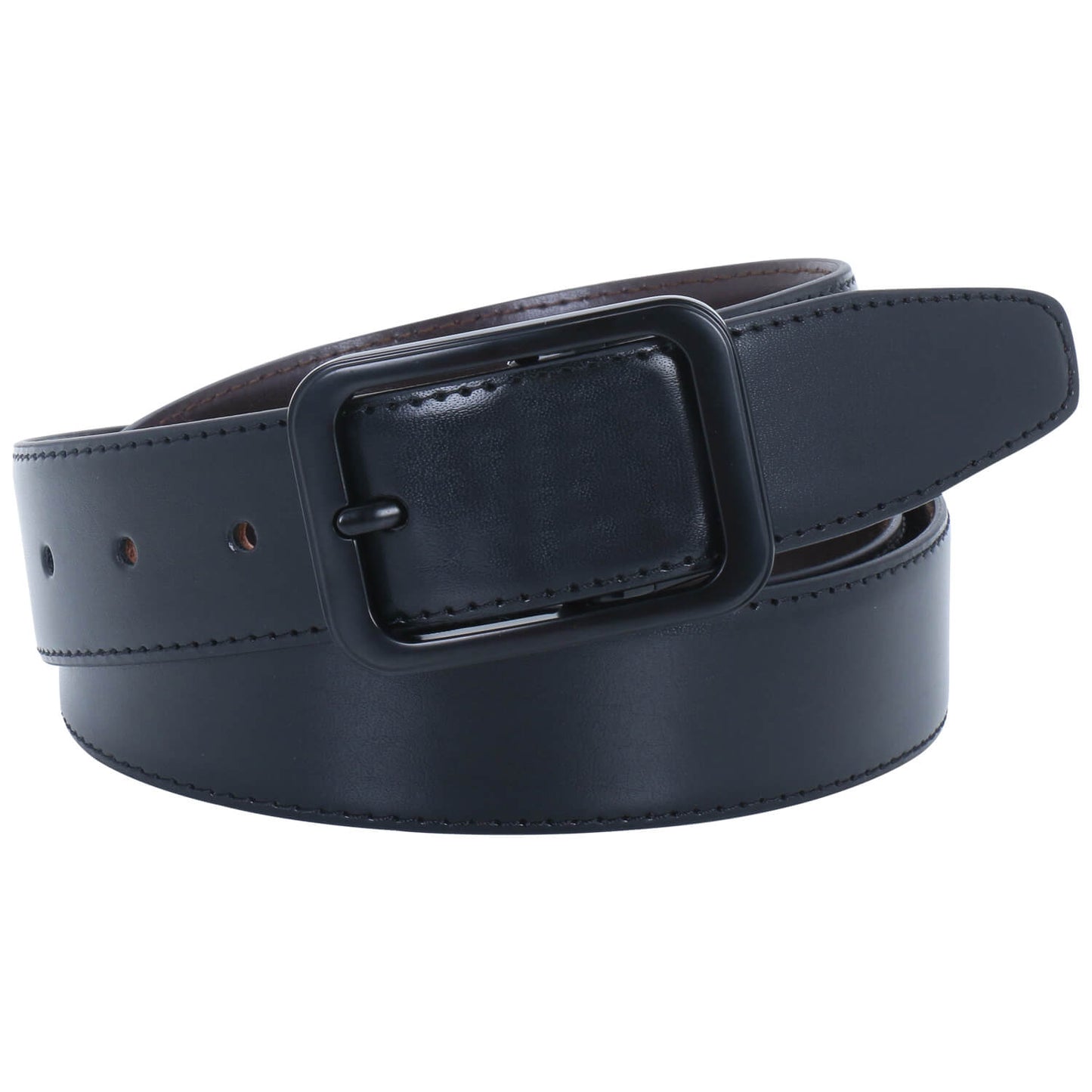 Labnoft Men's Reversible PU Leather Belt (Black & Brown)